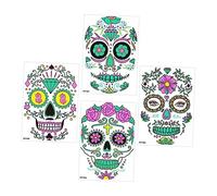 Healvian Halloween Neon Light Stickers Glow-in-the-dark Face Temporary Face for Boys and Girls Set