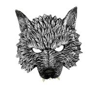 Healvian Halloween Werewolf Half Face Mask Foam Material One Size Fits Most Halloween Accessories Cosplay Costume Dress Up Mask for Party and Adult Use