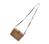 Healvian Hand Woven Small Rattan Crossbody Bag for Women Square Shoulder Purse with Delicate Craftsmanship Multipurpose Mini Bag for Makeup Cards Keys Vintage Style Summer Tote