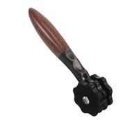 Healvian Handheld Wooden Muscle Massager Roller for Legs Thighs Neck Horn Material Deep Tissue Fascia Roller with Triple Large Wheels Portable Manual Massage Tool for Office Workers and