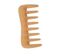 Healvian Handmade Boxwood Wide Tooth Comb for Men and Women Antistatic Wooden Scalp Massager with Rounded Teeth for Detangling Thick Curly Wavy Hair Compact Portable Travel Brush for Wet
