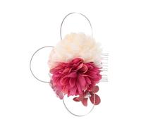 Healvian Handmade Japanese Style Chrysanthemum Flower Hair Comb with Secure Grip Faux Floral Geisha Hairpin for Kimono Weddings Traditional Festivals Vintage Inspired Bridal Hair Accessory