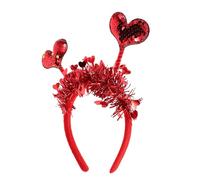 Healvian Heart Headband Valentine Love Cupid Headband Glitter Hair Accessory Wedding Party Decoration for Valentine's Day