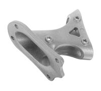 Healvian Heavy Duty Wall Mount Flag Pole Bracket with Dual Position 45 and 90 Degree Angles and Silver Aluminium Alloy Two-Hole Design for Residential Displays DIY Flag Pole Holder