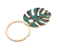 Healvian Hollow Monstera Leaf Keychain Enamel Alloy Pendant Stylish Nordic Green Bag Charm Tropical Decoration for Backpack and Accessories