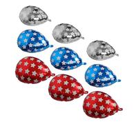 Healvian Inflatable Boxing Party Balloons Set - Red, Silver, Blue Sandbag Foil Balloons 9pcs for Sports Birthday and Fight Night Decorations, Boxing Party Accessories for Adults and Boys