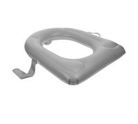 Healvian Inflatable Toilet Seat Cushion Suction Cups, Portable Raised Commode Seat Pad for Seniors and Boys and Girls, PVC Soft Booster Cushion for Indoor and Outdoor Bathroom Use in Dark Space Grey