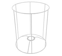 Healvian Iron Lamp Shade Frame for DIY with E27 Metal Lamp Holder Vintage White Iron Construction 11x9 Inch Size for Crafting Projects and Living Room Decor