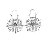Healvian Irregular Punk Style Spider Web Earrings Hollow Web Drop Earrings for Women Unique Creative Ear Accessories Lightweight Chic for Daily Wear and Party Outfits