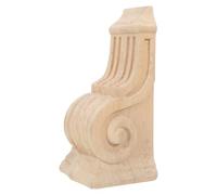 Healvian Khaki Wood Corbels with Elegant Carved Detailing for Fireplace Mantel and Home Spaces, Multi Functional Application with Stability, Traditional French-inspired Vintage Style Shelf