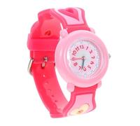 Healvian Kids Watch Portable and Adorable with Heart-Shaped Design Silicone Pink Adjustable Cartoon Student Watch for Children’s Everyday Wear