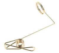 Healvian L-shaped Gold Cocktail Garnish Clamp for Glass Rim, Martini Olive Picks Bar Accessory, Molecular Gastronomy Decoration Tool for Home and Restaurant Use