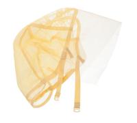 Healvian Lace T-shape Wig Cap with Adjustable Straps 1-piece Beige Elastic Mesh for Women Invisible Stocking Wigs Cap