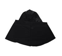 Healvian Ladies Lace Veil Headscarf with Decorative Rhinestones Non-slip Breathable Summer Headwrap for Women Black Lightweight Kerchief Religious and Outdoor Use