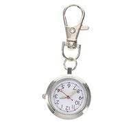 Healvian Large Dial Pocket Watch Keychain for Students and Nurses Luminous Hands Alloy Clip-on Hanging Watch for School Exams and Outdoor Use