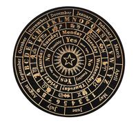 Healvian Large Wooden Pendulum Board for Dowsing Divination Metaphysical Message with Distinctive Symbols Elegant Design for Spiritual Exploration and Home Decor