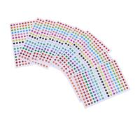 Healvian Laser Holographic Mini Round Dot Stickers 0.6cm, 10 Packs 1760pcs Color-Coding Labels, Shiny Circle Adhesive Dots for Office, School, DIY Planner, and Scrapbooking