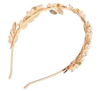 Healvian Leaf Crown and Bridal Headband Gold Alloy Baroque Leaf Wedding Hair Accessories for Brides and Flower Girls Festival Headpiece