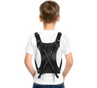 Healvian Leather Sword Bag Dual Shoulder Strap Backpack for Cosplay Carry Case Suitable for Two Swords and Performances