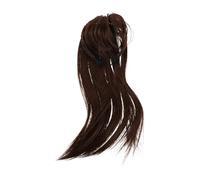 Healvian Light Brown Braided Headband Wig With Invisible Clips - 40cm Straight Hair Topper With Bangs - Easy To Wear For Women Parties And Hair Volume Enhancement