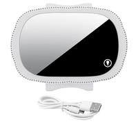 Healvian Lighted Car Visor Vanity Mirror Simulates Natural Daylight Abs and Glass Material with LED Sensor Compact Design Suitable for Car and Truck Use