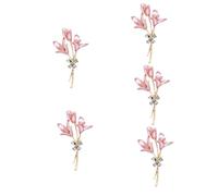 Healvian Lily Flower Brooch Pin for Women Elegant Rhinestone Decoration for Clothes Scarves Hats and Suits for Parties and Special Occasions