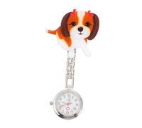 Healvian Little Dog Chain Watch Nursing Chest Pocket Watch Hanging Fob Medical Brooch for Exam Use Nurses Doctors Student Cartoon Style