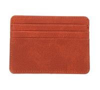 Healvian Lizard Grain PU Business Card Holder Credit Card Sleeve Protector for Bank Ids Compact Lightweight Brown