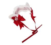 Healvian Lolita Cat Ear Headband with Bow Cute Cosplay Hair Bfor Women for Halloween Christmas Parties and Themed Events Whimsical Cat Ears and Charming Bow Design