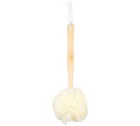 Healvian Long Handled Bath Sponge Brush with Sponge Material and Cord Loop, Exfoliating Shower Bath Scrubber for Ages, Convenient for Hanging to Dry and Improving Circulation, for At-Home