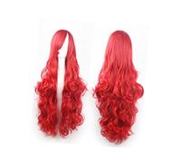 Healvian Long Wavy Wig for Women 80cm Synthetic Hair Extension Cosplay Party Wig with Bangs