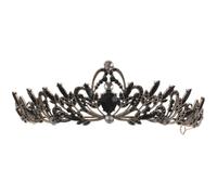 Healvian Luxury Crown Baroque Queen Crown Gothic Tiara Vintage Crystal Wedding Headpiece Bride Halloween Prom