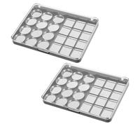 Healvian Magnetic Eyeshadow Palette 2pcs 24-compartment Black Makeup Case DIY Empty Magnetic Eyeshadow Container for Professional Makeup Artists and Travel Use