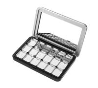 Healvian Magnetic Makeup Case 18 Grids DIY Black Empty Eyeshadow Palette Refillable Magnetic Storage for Lipstick and Blush Travel-Friendly Organizer