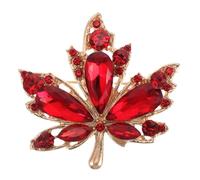 Healvian Maple Leaf Brooch Pin for Women Autumn Fashion Accessory Vibrant Red Fall Lapel Pin for Shirts Sweaters Scarves Secure Fastening Decorative Jewelry for Office and
