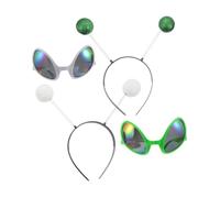 Healvian Martian Antenna Headband Set with Glitter Glasses Funny Alien Costume Accessories for Space Theme Parties Cosplay Halloween and Holiday Gatherings Unique Headpiece for Instant