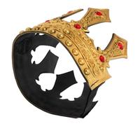 Healvian Medieval King Crown with Rhinestones Lightweight Birthday Costume Accessory for Boys and Men for Cosplay Parties and Historical Dress-up Events