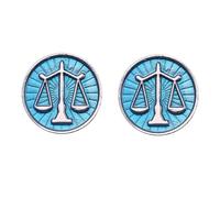 Healvian Men Cuff Links 1 Pair Creative Shirts Cufflinks Libra Suit Accessories Metal Button for Groom Wedding Business Tuxedo Alloy Jewelry