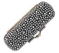 Healvian Metal Lipstick Holder Mirror Antique Copper Plating Lipstick Storage Case for Purse Travel Anti-Break Design in Black