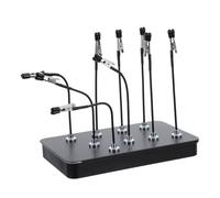Healvian Metal Painting Stand Base Holder Featuring Stable Work Surface and Compact Storage Bendable Magnetic Alligator Clips for Model Parts for Spray Coating and Airbrush Spray