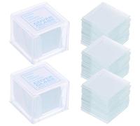 Healvian Microscope Slides Set 18x18mm Square Glass Cover Slips 500 Pieces Pre-cleaned for Laboratory Specimen Preparation and Optical Microscopy Use