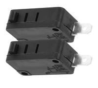 Healvian Microwave Oven Door Micro Switch Normally Open 2-pin 2pcs Universal Replacement Parts with Plastic and Metal Material for Household Appliances Repair