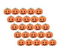 Healvian Mini Resin Pumpkin Charms and Sturdy Material 50pcs Orange Pumpkin-shaped Decorative Beads with Realistic Appearance for DIY Crafts and Keychains for Halloween and Autumn Projects