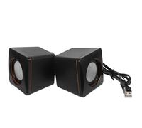 Healvian Mini USB Computer Speakers Wired Pair Desk Stand, Compact Portable Audio System for Office and Home Use