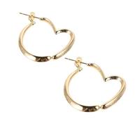 Healvian Minimalist Gold Heart Hoop Earrings for Women Lightweight Irregular Dangle Drop Jewelry Versatile Daily Wear Accessory with Durable Tarnish Resistant Finish Special Occasions