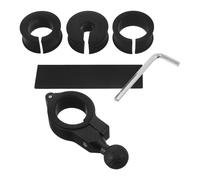 Healvian Motorcycle Handlebar Mount Clamp 17mm Ball Head Metal Fixed Base for Action Cameras Phones Holder Compatible round Rails Atv Riding Gear