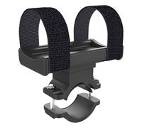 Healvian Mountain Bike Flashlight Bracket Strap, Handlebar Rack Accessory for Cycling, Universal Black Bike Light Holder Compatible Outdoor Riding Equipment