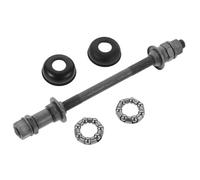 Healvian Mountain Bike Front Axle Hub Set 140mm Solid Spindle Grey Bearing Cup and Hub Cone for Bicycle Wheel Repair and Cycling Maintenance