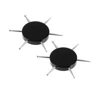 Healvian Multi Dotting Pen Set 2pcs Black Circular Nail Art Tools Stainless Steel Manicure Dot Drill Pens for Women Detailed Nail Painting and Clay Craft