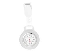 Healvian Multi Function Nurse Clip Watch Portable Chest Fob Clock Convenient Medical Accessory for Nurses and Doctors Durable White Silicone Design